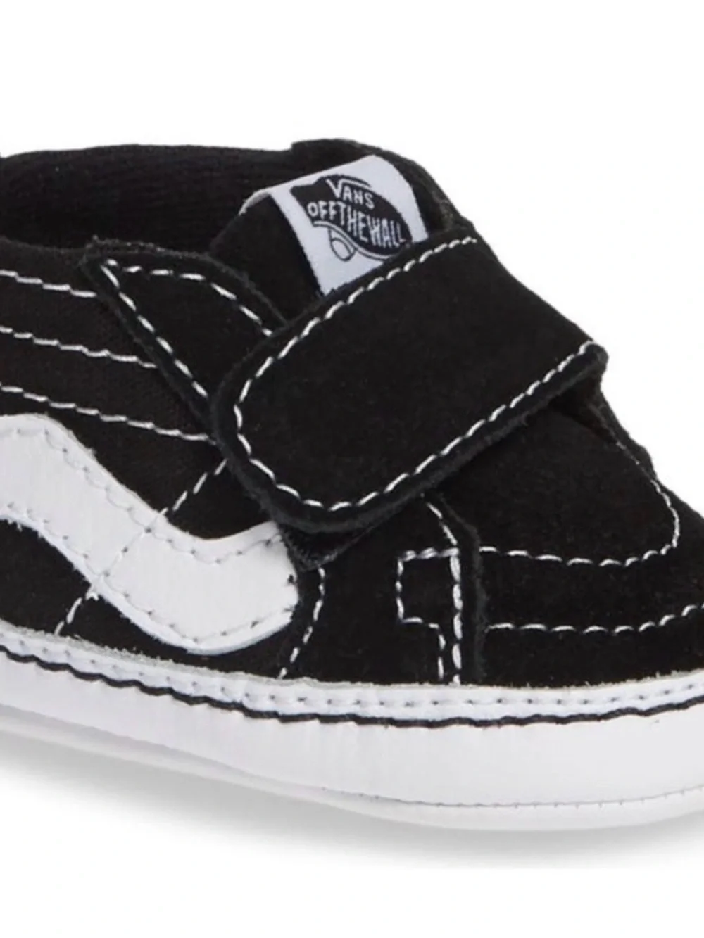 Vans Black and White High-Top Baby Slip-On Sneakers